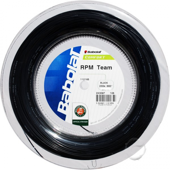 ROLO DE CORDA BABOLAT RPM TEAM 1.30 - PRETO